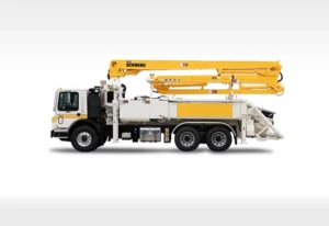 A Schwing 28X boom pump.