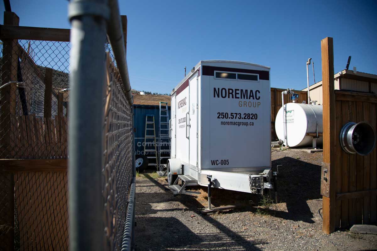 A Noremac washroom trailer.
