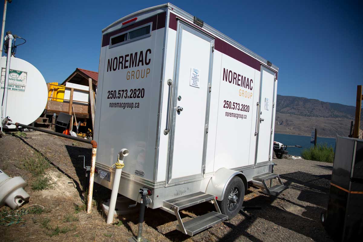 A Noremac washroom trailer rental.